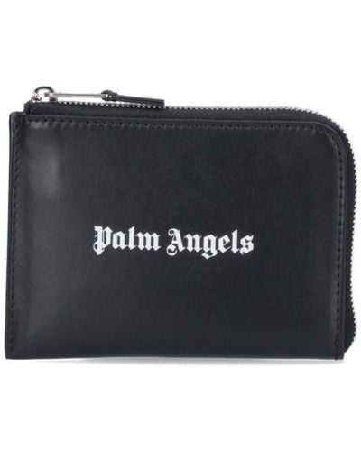 Palm Angels Leather Card Holder - Black