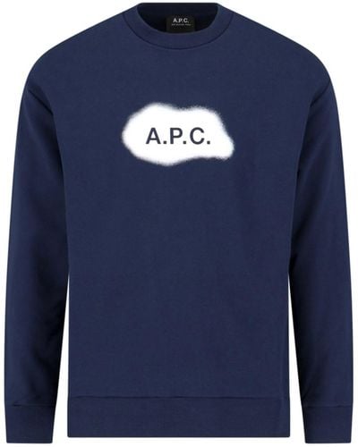 A.P.C. "alastor" Crewneck Sweatshirt - Blue