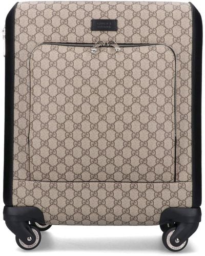 Gucci 'Gg Supreme' Fabric Trolley - Natural