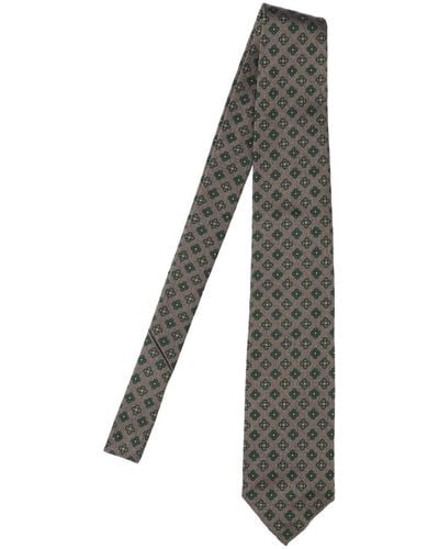 Cesare Attolini Striped Tie - Black