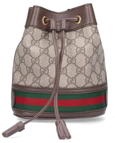 Gucci 'ophidia' Mini Bucket Bag - Natural