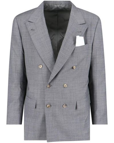 Kiton Double-breasted Suit - Grey