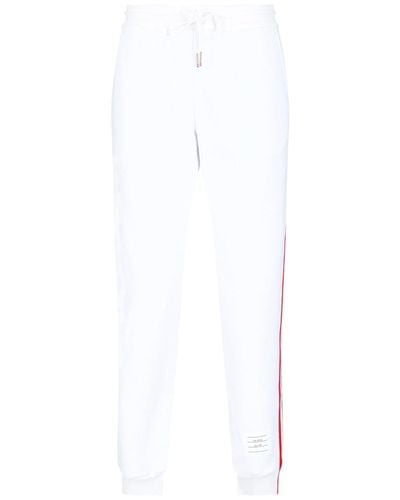 Thom Browne Drawstring Waist Track Pants - White