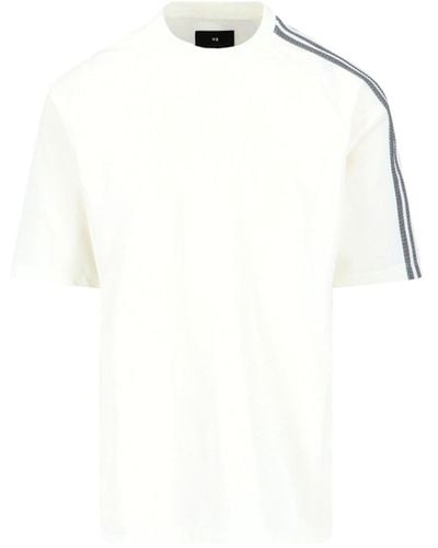 Y-3 T-Shirt "3 Stripes" - Bianco