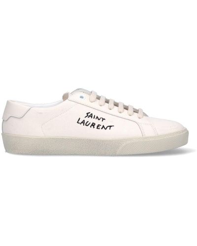Saint Laurent Signature Court Classic Sl/06 Sneaker - Natural