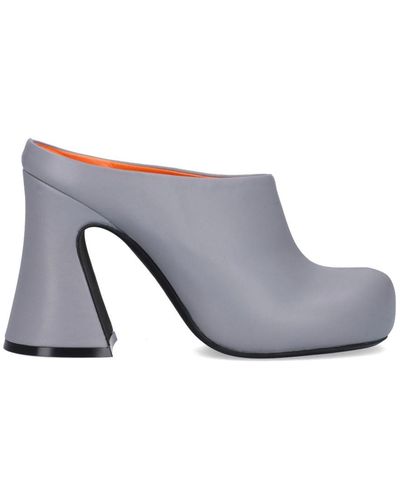 Marni Wide Heel Sabot - Gray