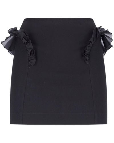Nensi Dojaka Ruffle Detail Mini Skirt - Blue