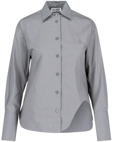 The Attico 'eliza' Slit Shirt - Grey