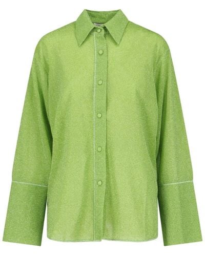 Oséree 'lumière Sleeves' Shirt - Green