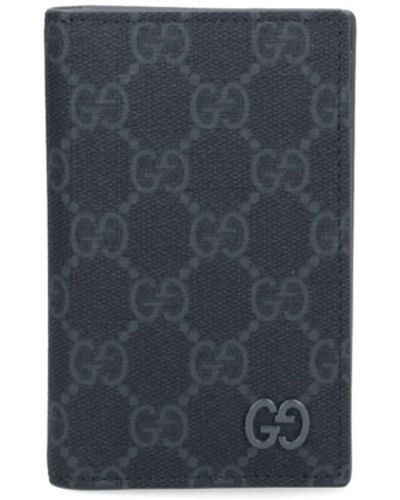 Gucci Long Bi-fold Wallet "Gg" - Blue