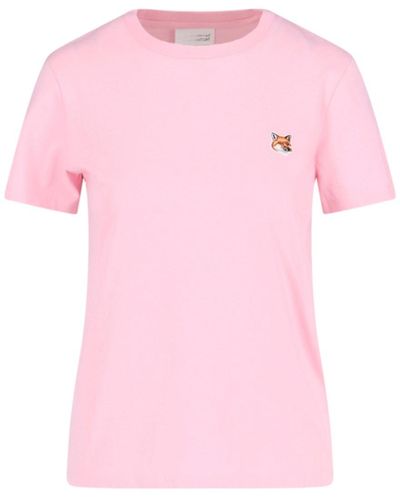 Maison Kitsuné "fox Head" T-shirt - Pink