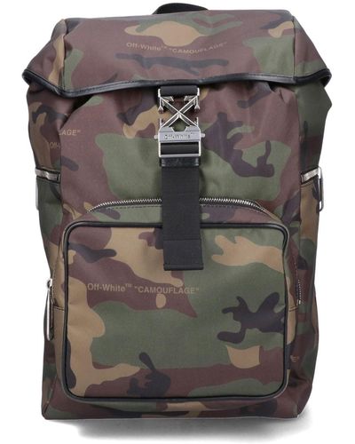 Off-White c/o Virgil Abloh 'arrow Tuc' Camouflage Backpack - Gray