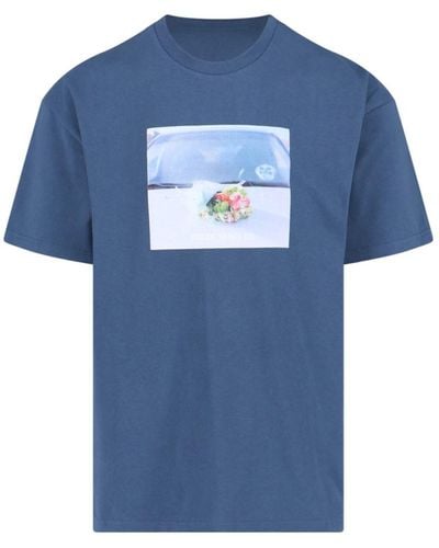 POLAR SKATE 'dead Flowers' T-shirt - Blue