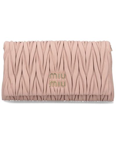Miu Miu Matelassé Shoulder Bag - Pink