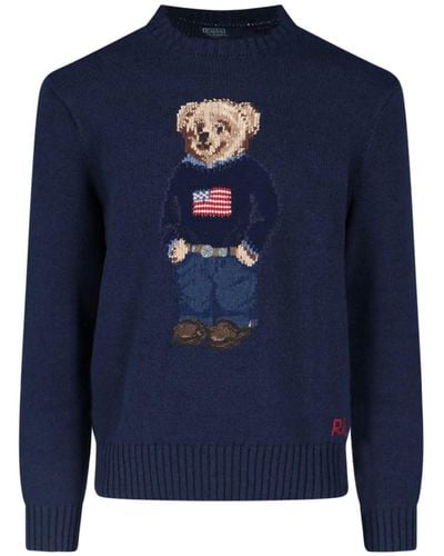 Polo Ralph Lauren 'polo Bear' Sweater - Blue
