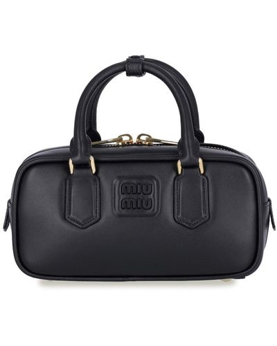 Miu Miu Leather Trunk Bag - Black