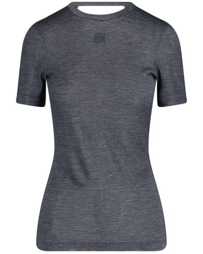 Loewe T-Shirt Dettaglio Nodo - Grigio