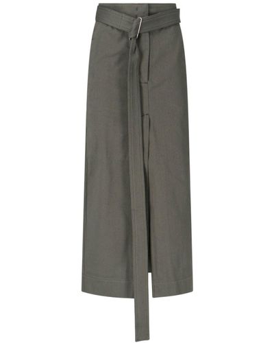 Sa Su Phi Belt Detail Skirt - Gray