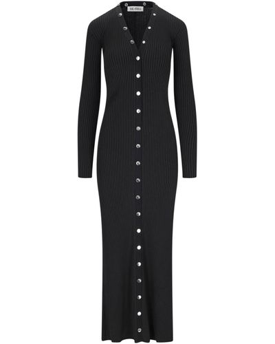 The Attico Maxi Cardigan Dress - Black