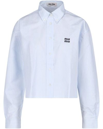 Miu Miu Striped Shirt - Blue