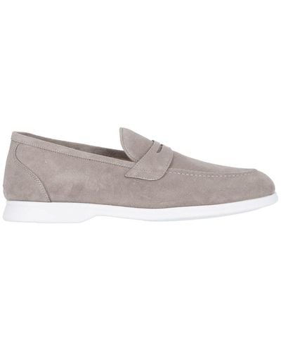 Kiton Suede Loafers - White