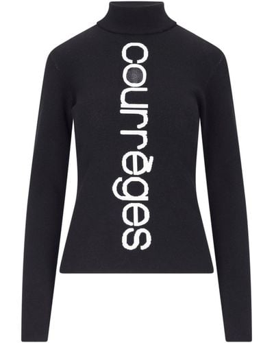 Courreges Logo Sweater - Blue