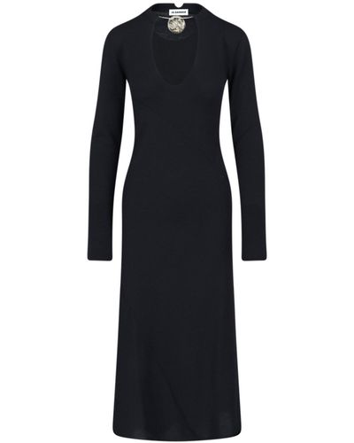 Jil Sander Necklace Detail Dress - Black