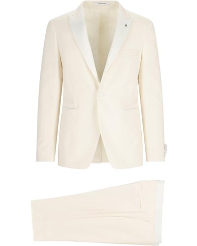Tagliatore One-breasted Tuxedo Suit - Natural