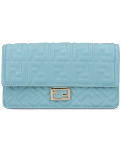 Fendi "baguette" Crossbody Wallet - Blue