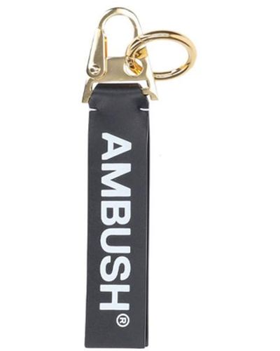 Ambush Logo Keychain - White