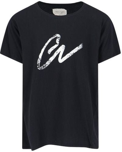 Greg Lauren 'gl' Print T-shirt - Black