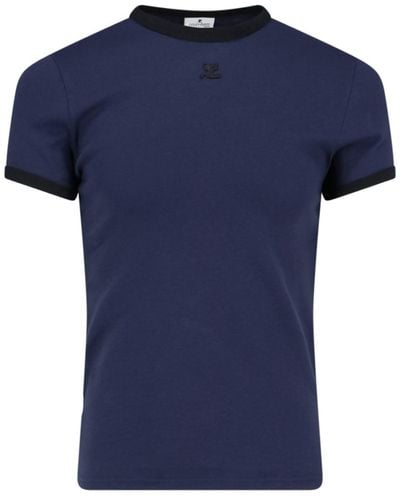 Courreges 'bumpy Reedition' T-shirt - Blue