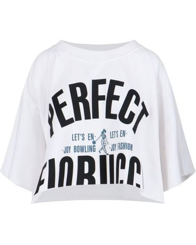 Fiorucci 'perfect' Crop T-shirt - White