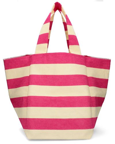 Daniela Gregis Striped Tote Bag - Pink