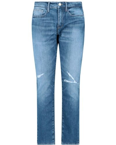 FRAME Jeans "L'homme Slim Degradable" - Blu