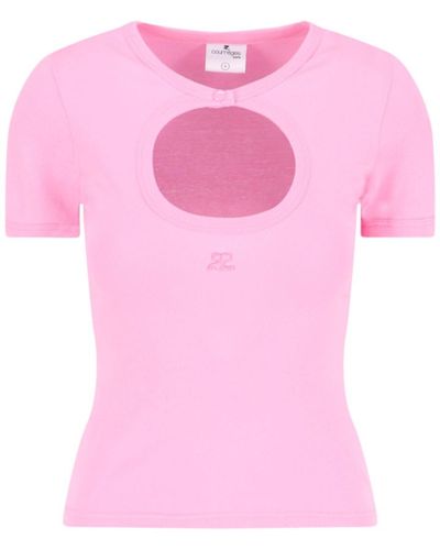 Courreges Cut-out T-shirt - Pink