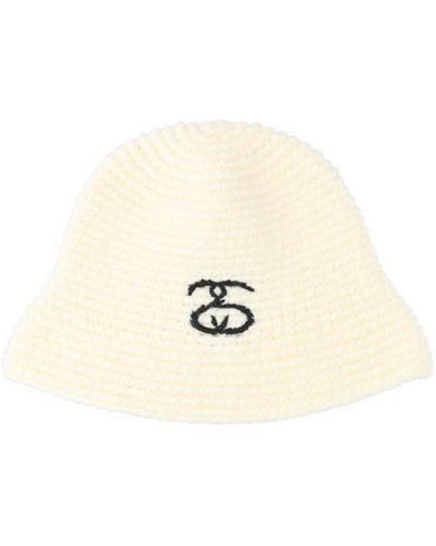 Stussy Knitted Bucket Hat - White