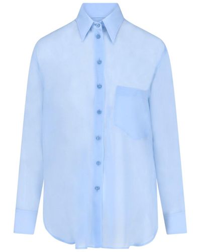 The Seafarer Camicia In Seta - Blu