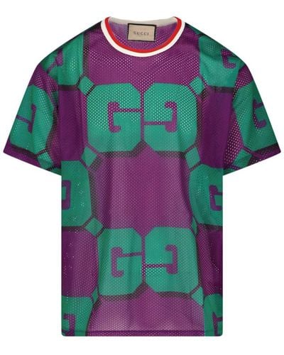 Gucci Maxi 'Gg' T-shirt - Purple