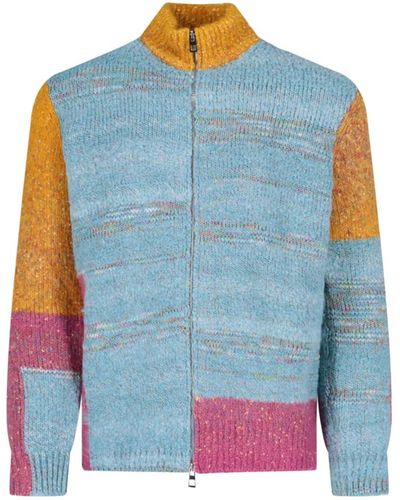 Loewe Knitted Sweatshirt Colorblock - Blue