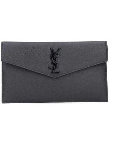 Saint Laurent "uptown" Clutch - Grey