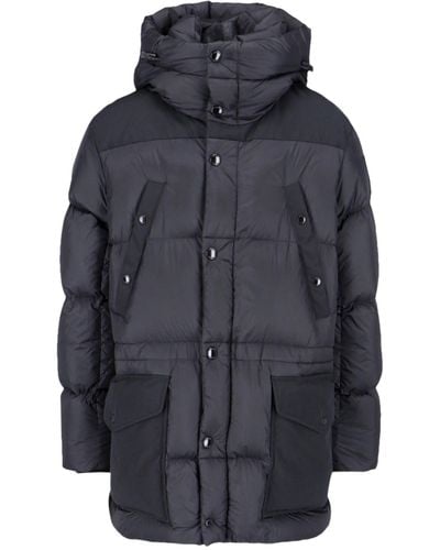 Burberry Maxi Hooded Down Jacket - Blue
