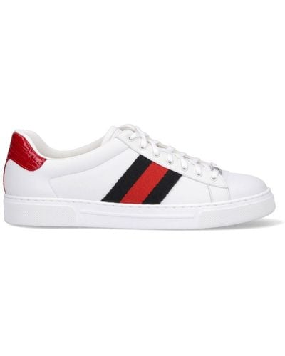 Gucci "ace" Low-top Sneakers - White