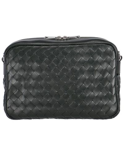 Bottega Veneta Medium Bag "camera Intrecciato" - Black