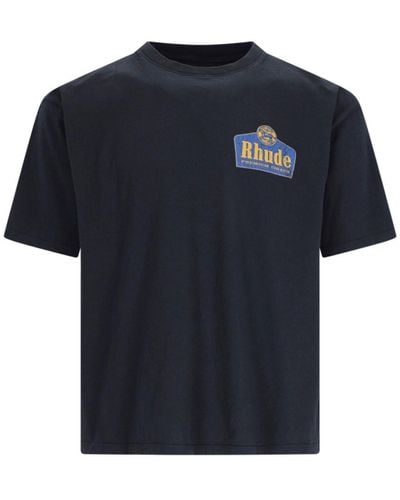 Rhude T-Shirt "Grand Cru" - Blu