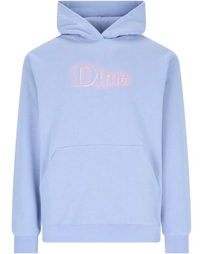 Dime Logo Embroidery Sweatshirt - Blue