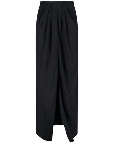 Giorgio Armani Silk Maxi Skirt - Black