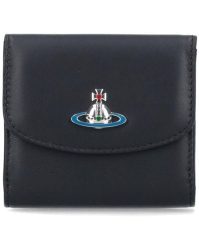Vivienne Westwood Logo Flap Wallet - Black