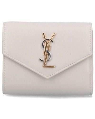 Saint Laurent Portafoglio Logo - Bianco