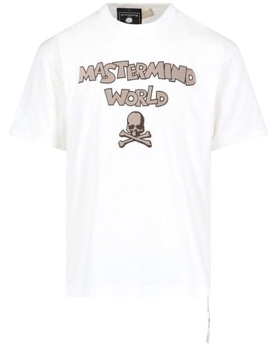MASTERMIND WORLD T-Shirt Stampa Retro - Bianco